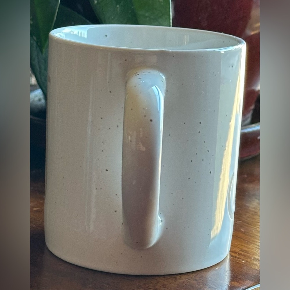 J Initial Mug Threshold Neutral Speckled Stoneware Monogram Coffee Cup - Picture 4 of 8